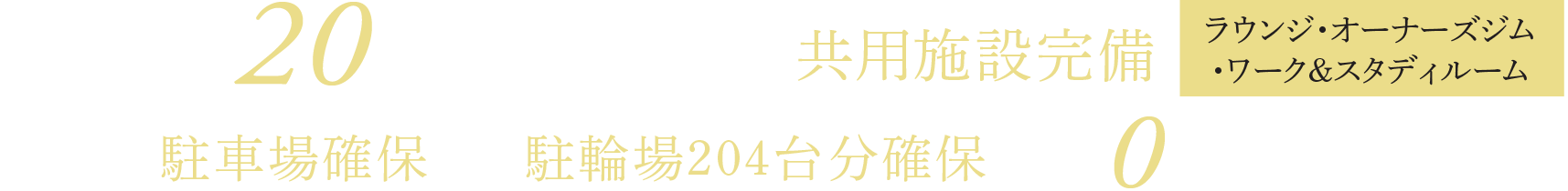 呉最高層＊20階建て 充実の共用施設完備 全戸分駐車場確保 駐輪場204台分確保 使用料0円、大型バイクも置ける平置式44台分完備